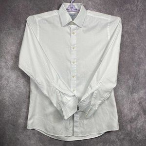 Charles Tyrwhitt Dress Shirt Mens 16/36 White Slim Fit Business Casual Office